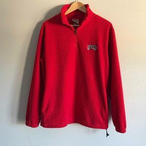 UNLV Rebels Red Long Sleeve Fleece Pullover Medium